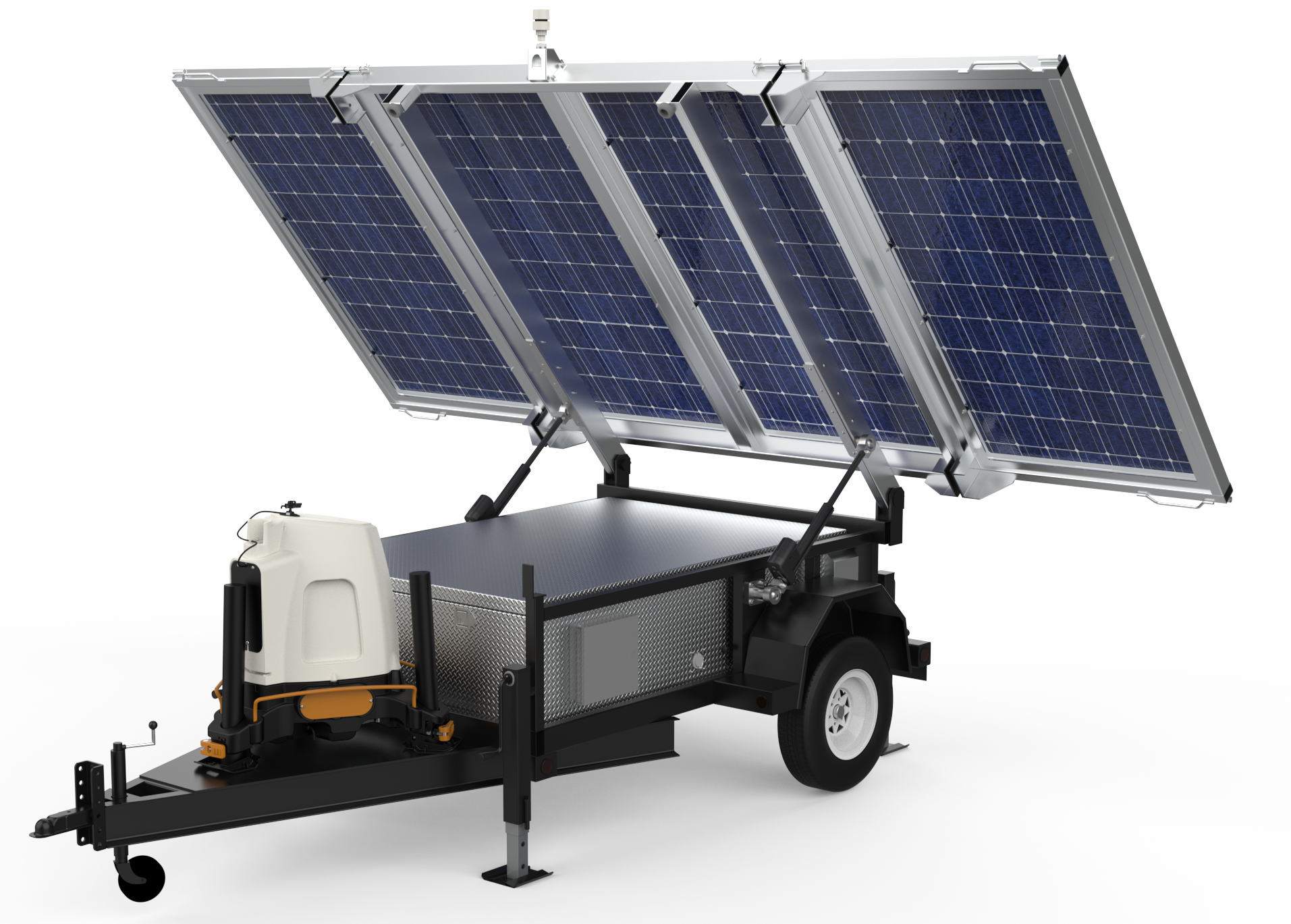 Mobisun Hybrid mobile off-grid solar trailer for ZX300 Lidar